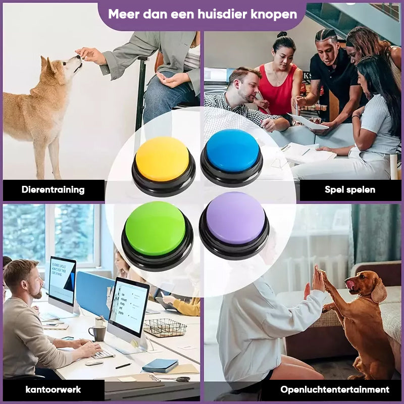 Opneembare Pratend huisdier Training-knop