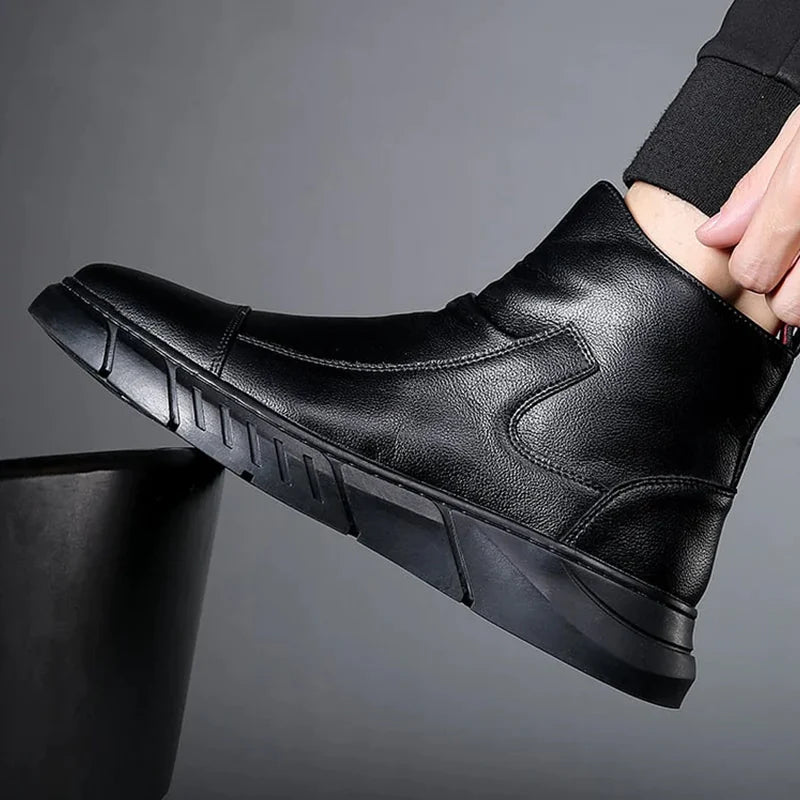 High-top leren Martin-laarzen in Britse stijl voor heren