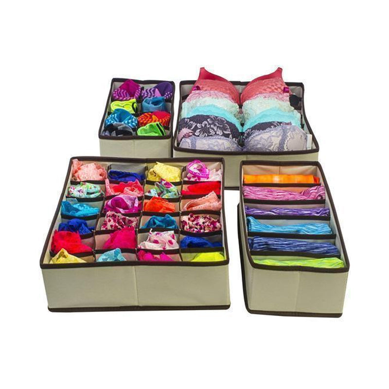 Opvouwbare kastondergoedorganizer (4 foto's / 1 set)