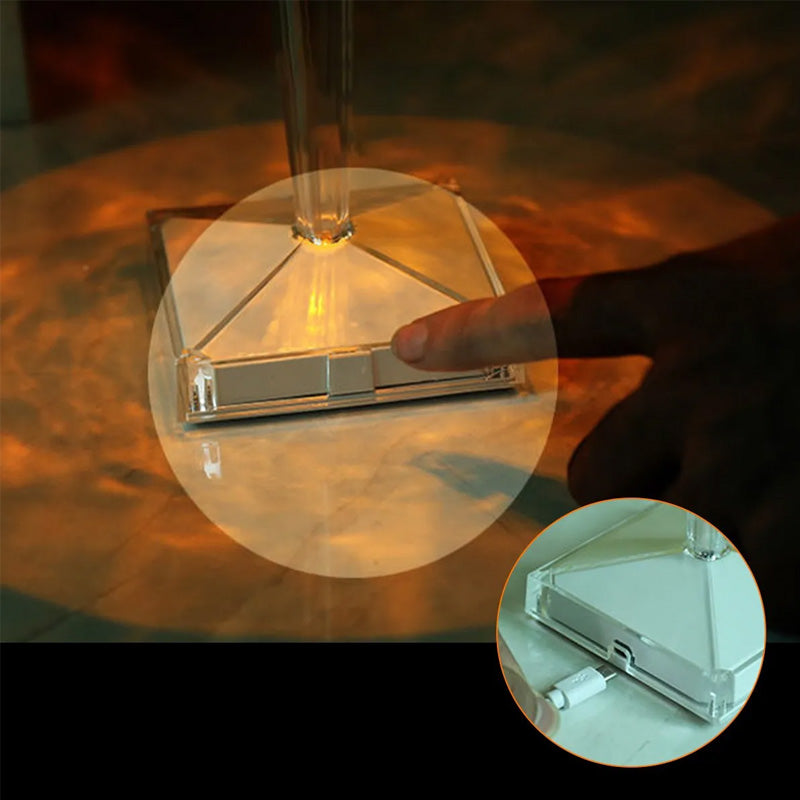 Kristallen tafellamp