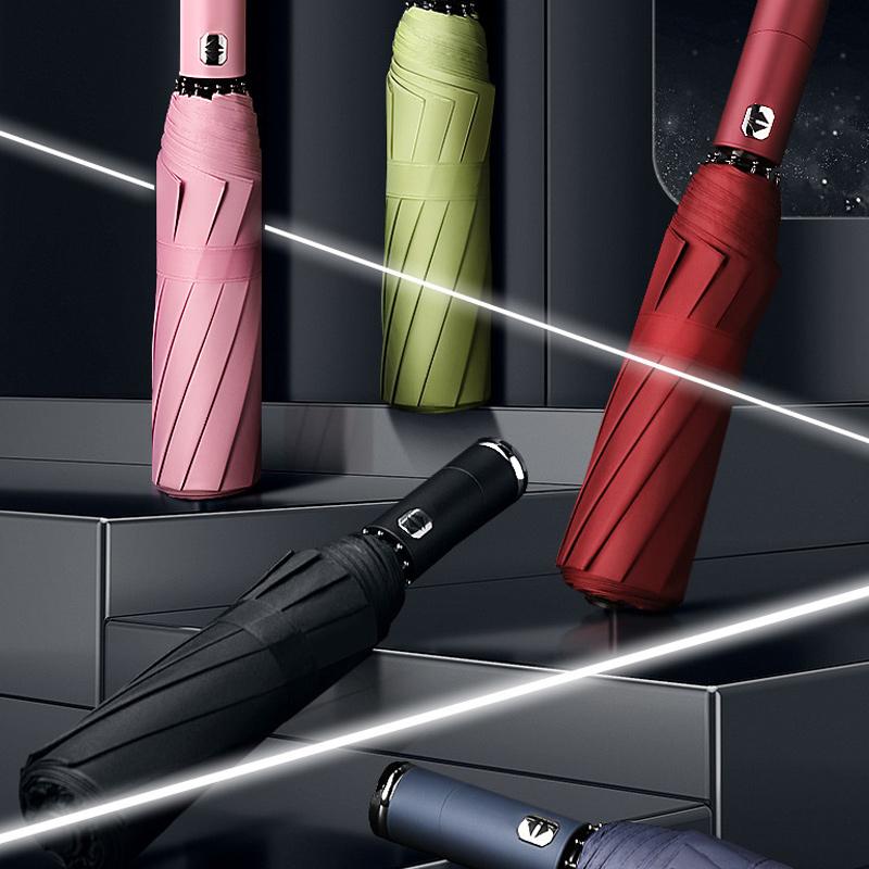 💥Vroege Kerstmis Verkoop - 💥 Winddichte LED Zon & Regen Paraplu