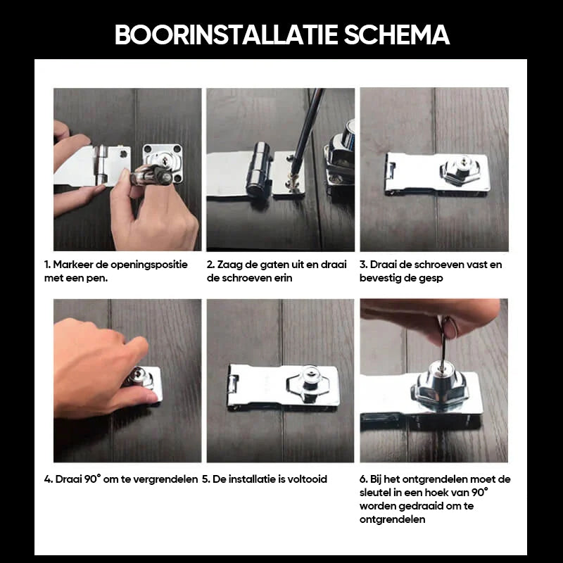 Ponsvrij met Lock Lade Sloten