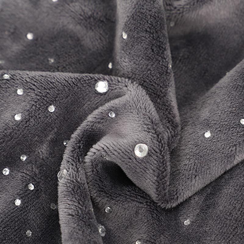 Zachte winter muts met strass steentjes