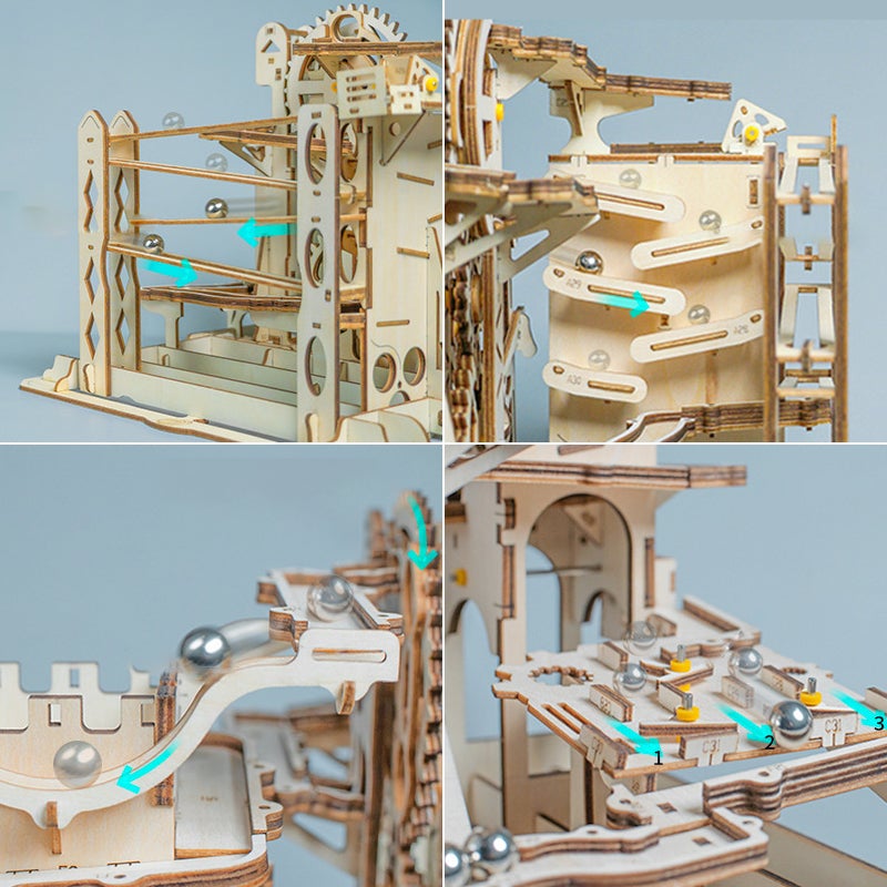 3D DIY puzzelbaan rollende bal speelgoed