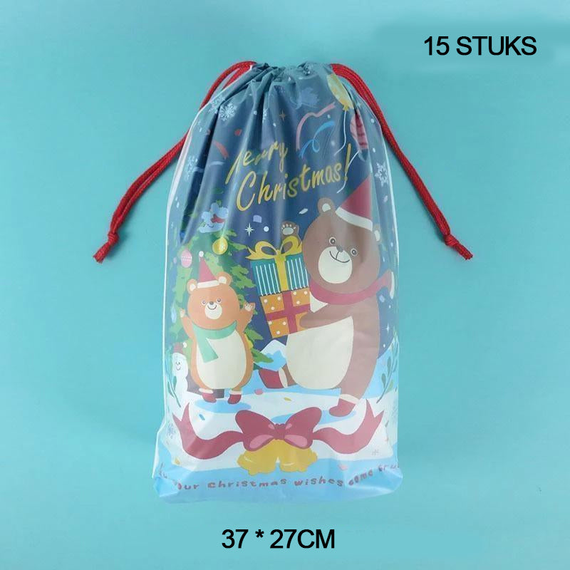 Kerstcadeautassen met trekkoord