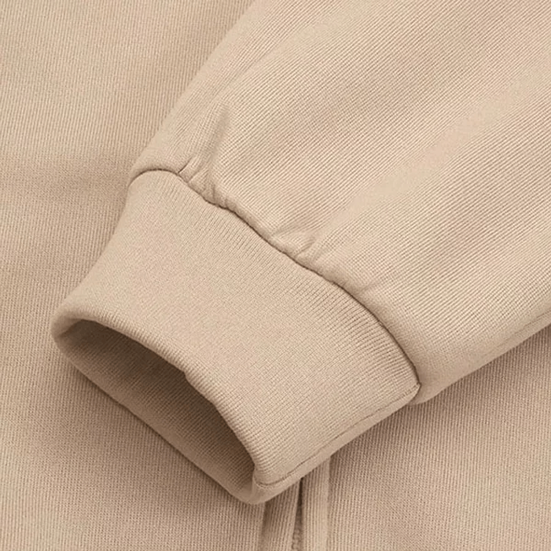Lange hoodie van fleece met rits en capuchon