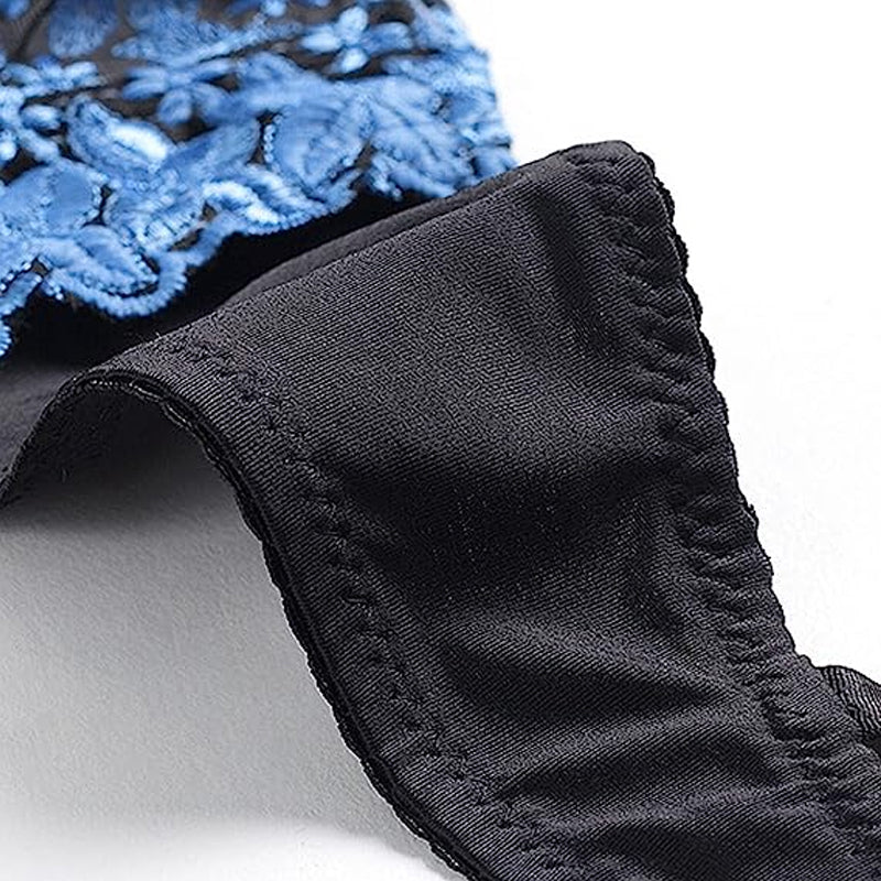 Beha met geborduurde bloemen in grote maten