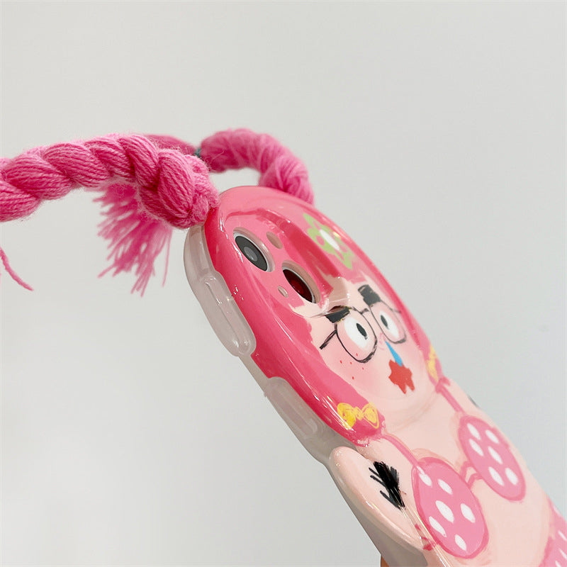 Grappige vlecht badpak telefoonhoesje