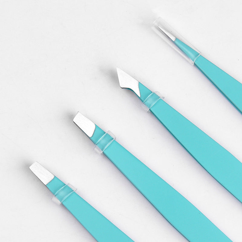 Multifunctionele roestvrijstalen wenkbrauwpincetset