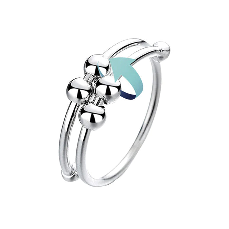4 Kralen Verstelbare Angst Relief Ring