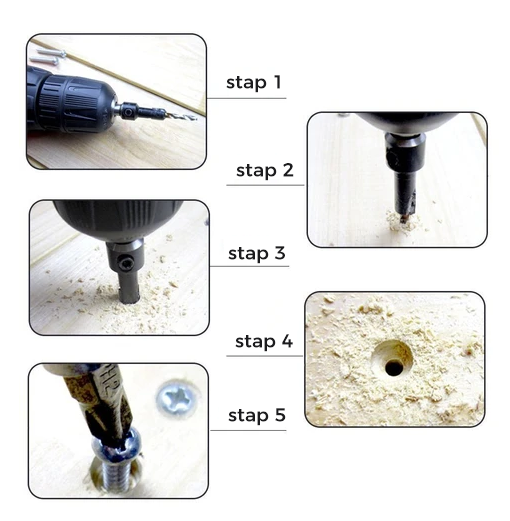 Verzinkboren (set van 5)