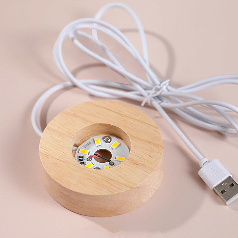 Gloeiend nachtlampje met kristallen bol