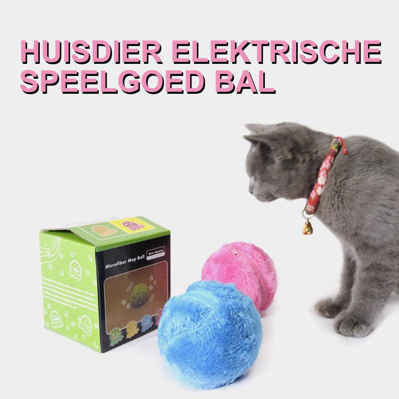 Elektrisch balspeelgoed voor huisdieren met pluche hoes