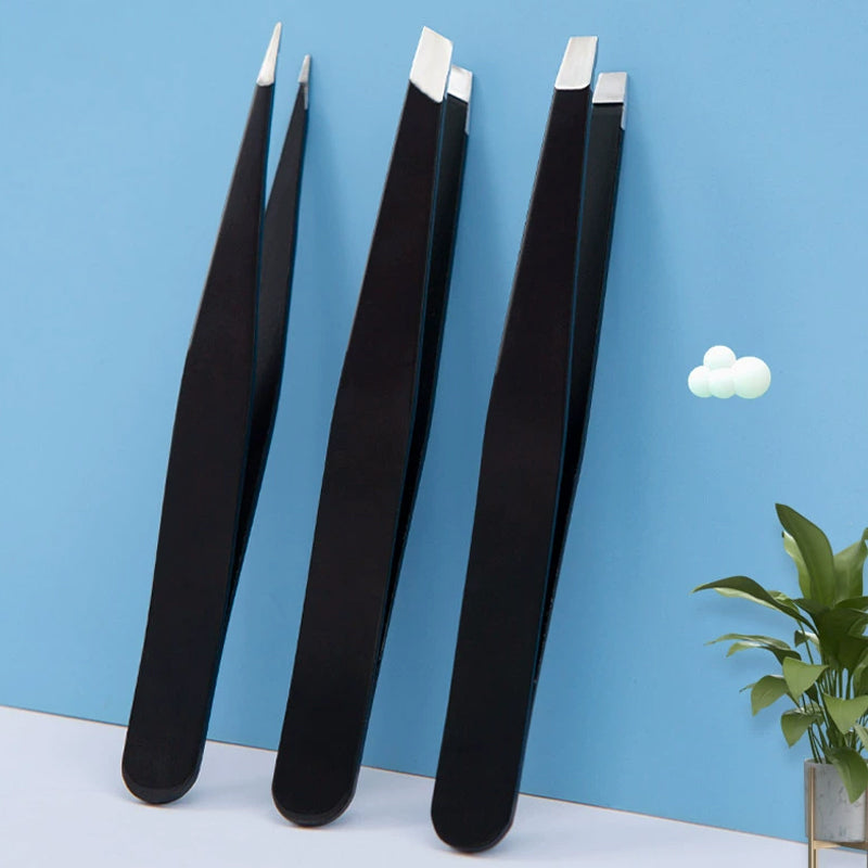 Multifunctionele roestvrijstalen wenkbrauwpincetset