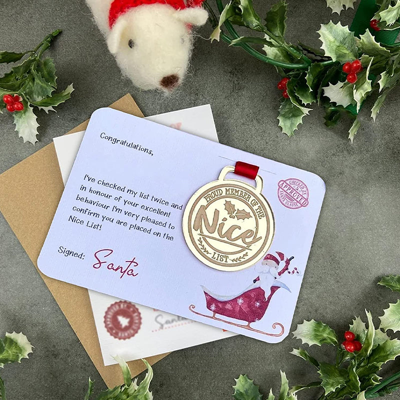 Kerst Eva-medaille met wenskaarten