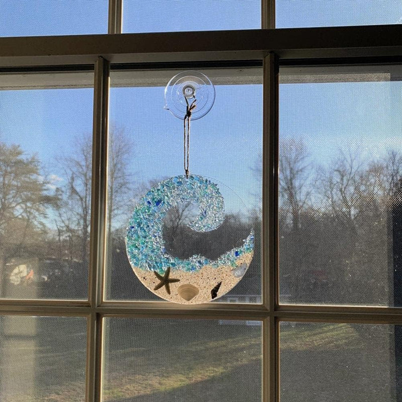 Zeeglas Suncatcher - Ocean Crashing Wave Beach Ornament