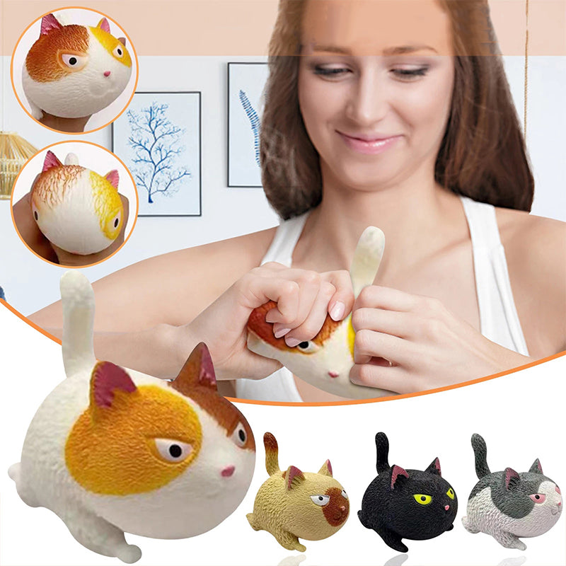 Grappige schattige katvormige bal