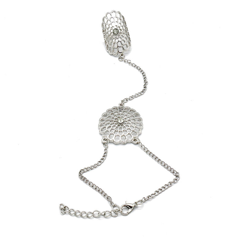 Uitgesneden Bloem Dream Catcher Armband Ring