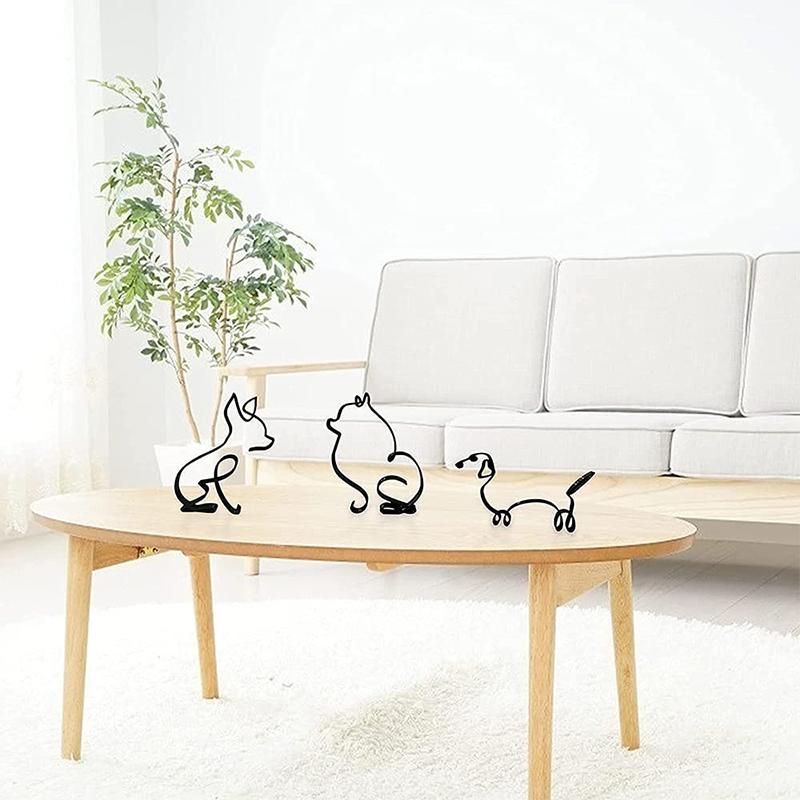 Hond Minimalistische Kunstbeeldhouwkunst