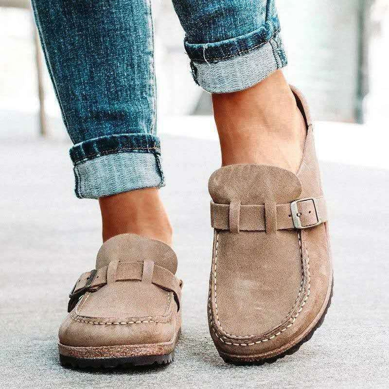 Retro sandalen van suède