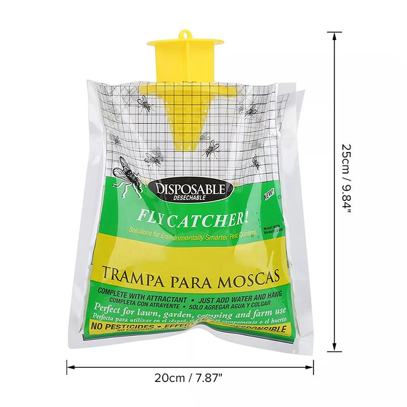 Wegwerpzak voor het vangen van vliegen