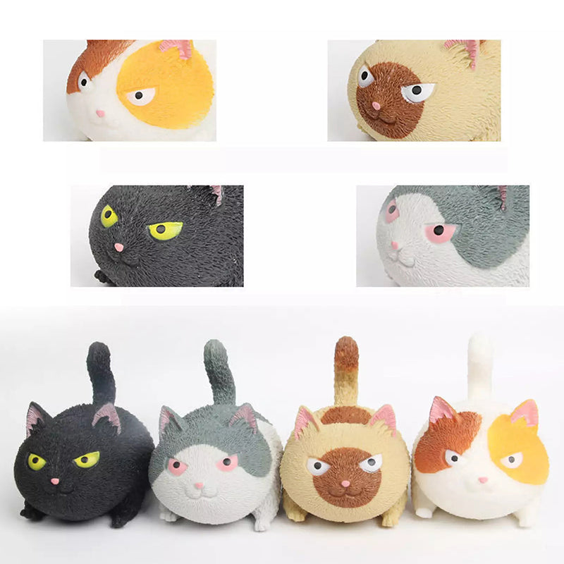 Grappige schattige katvormige bal