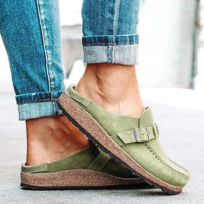 Retro sandalen van suède
