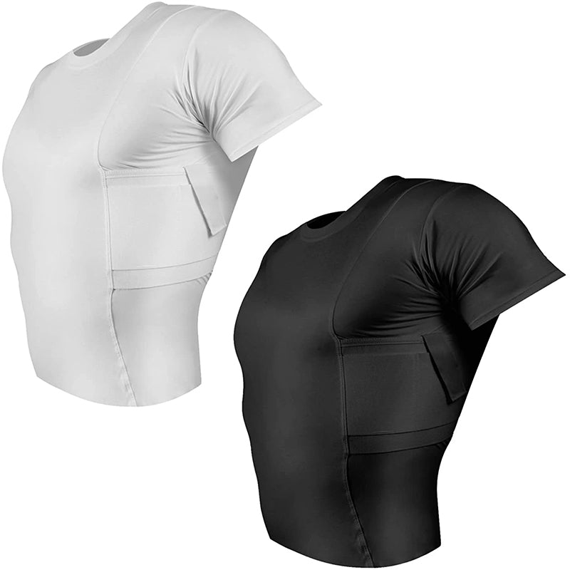 T-shirt met verborgen draaglaag