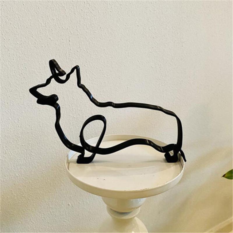 Hond Minimalistische Kunstbeeldhouwkunst