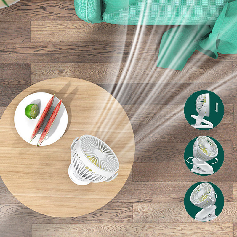 Clip Type USB Oplaadbare Mini Elektrische Ventilator