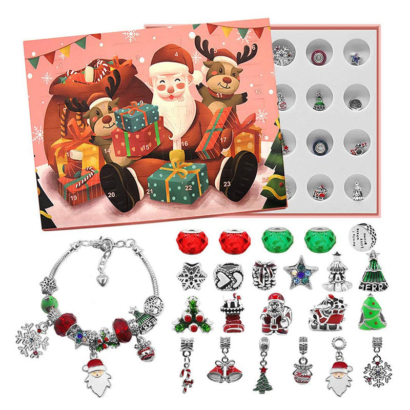 24 dagen countdown kalender DIY kralen blinde doos kerst armband cadeau