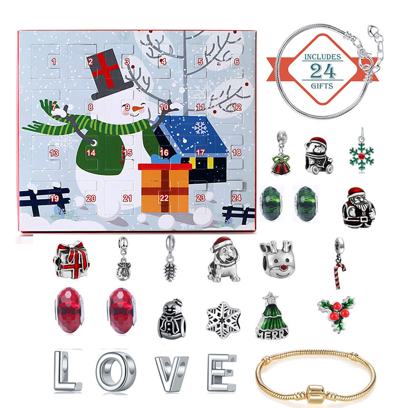 24 dagen countdown kalender DIY kralen blinde doos kerst armband cadeau