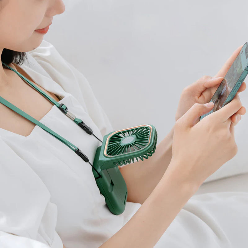 Draagbare hangende nekventilator