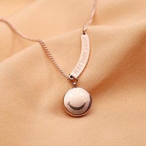 Geometrische smiley ketting