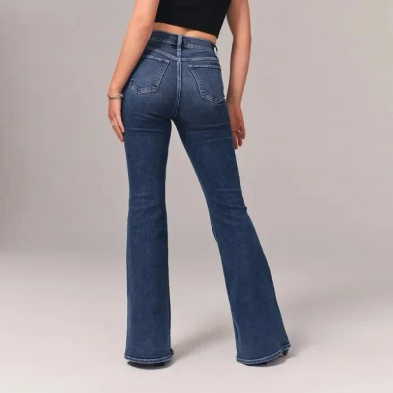 Flare jeans met hoge taille en stretch