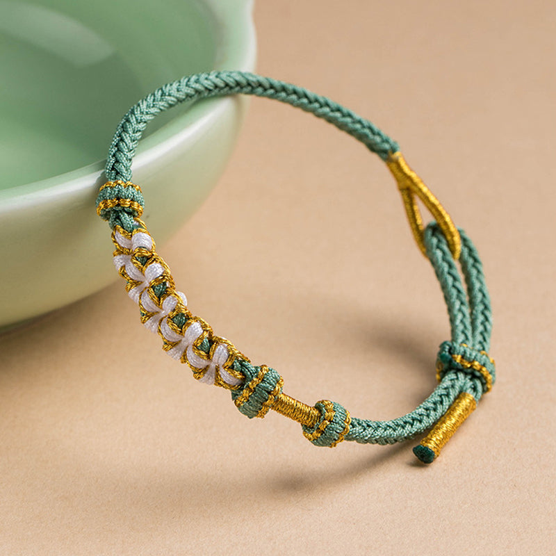 Perzik bloesem knoop armband