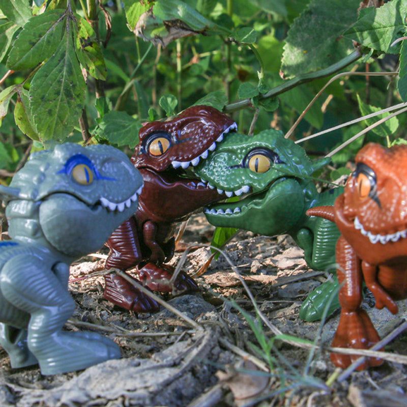 Vingerknijpende dinosaurus actiefiguren
