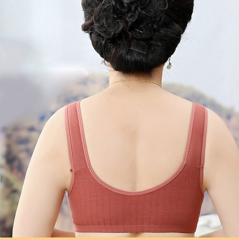 Comfortabele katoenen bh met gesp aan de voorkant