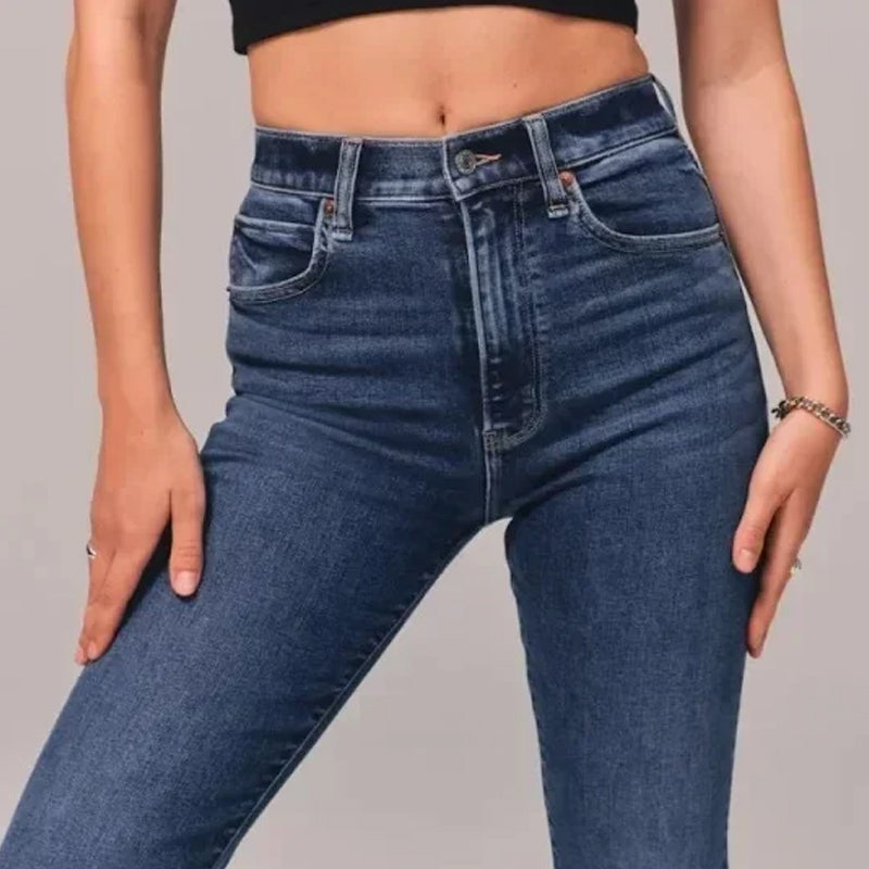 Flare jeans met hoge taille en stretch