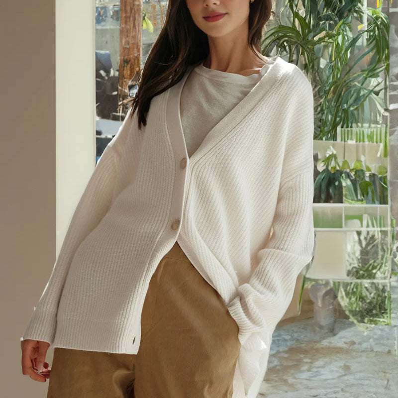 Casual Solid Color Sweaters Cardigan