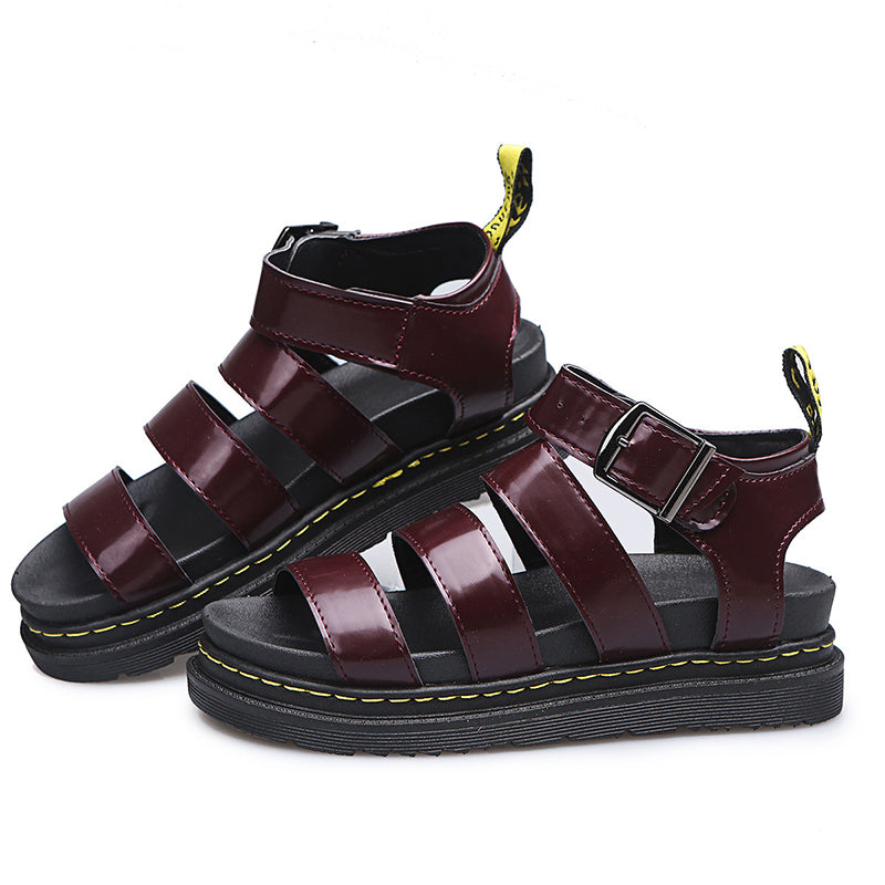 Platform zomersandalen met open teen en dikke zolen