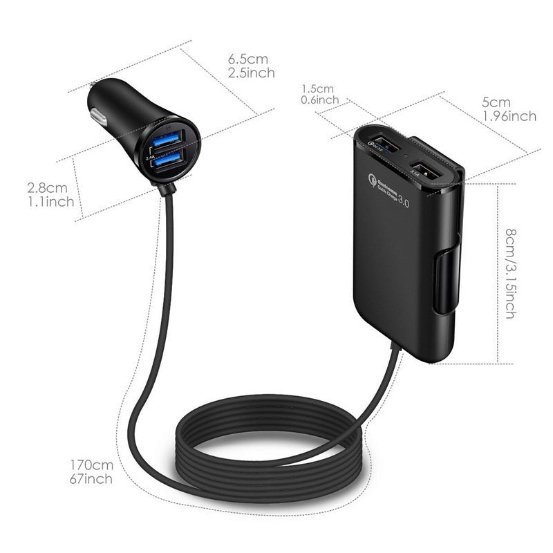 4 in 1 auto achterbankoplader