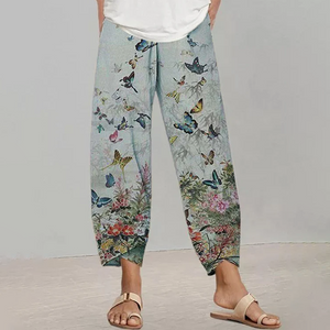 trainingsbroek met vlinderprint