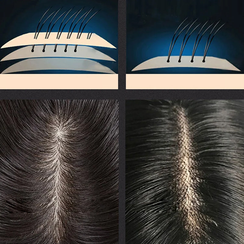 Zwarte pruik met elastisch binnennet