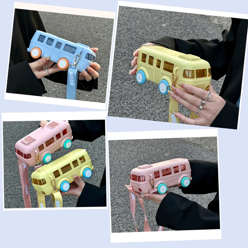 Draagbare waterbeker in busvorm