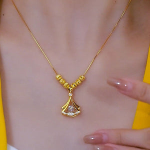 Slimme ginkgo blad ketting