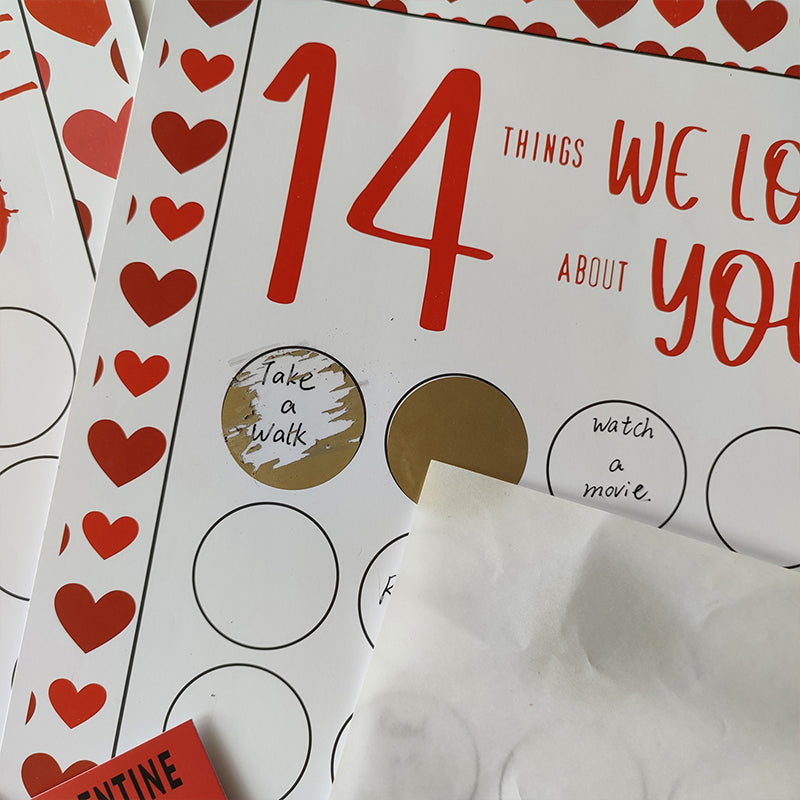 Valentijn krasafdruk