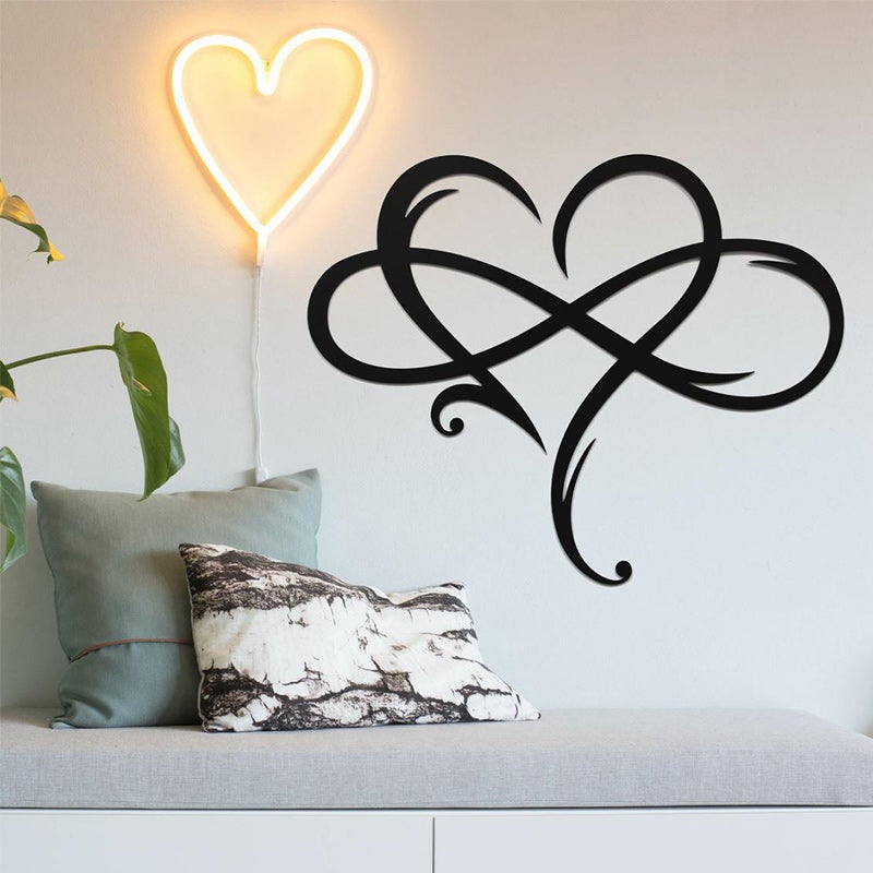 Eeuwige liefde roestvrijstalen kunstdecoratie