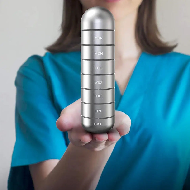 7 dagen draagbare pillendoos voor op reis