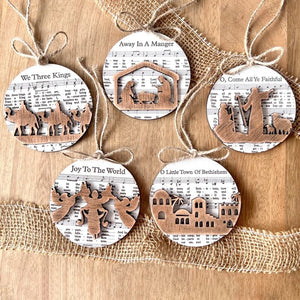 Muziekblad Kerstornament